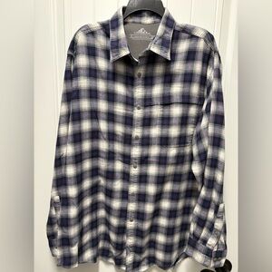 Croft & Barrow Blue and White Plaid Flannel Shirt
